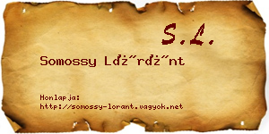Somossy Lóránt névjegykártya