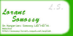 lorant somossy business card